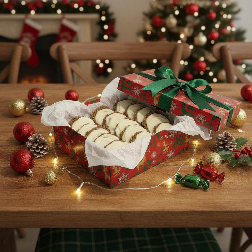 Holiday Gift Box of White Chocolate Tortues